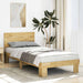 Sengeramme med sengegavl uten madrass 75x190 cm Heltre Eik