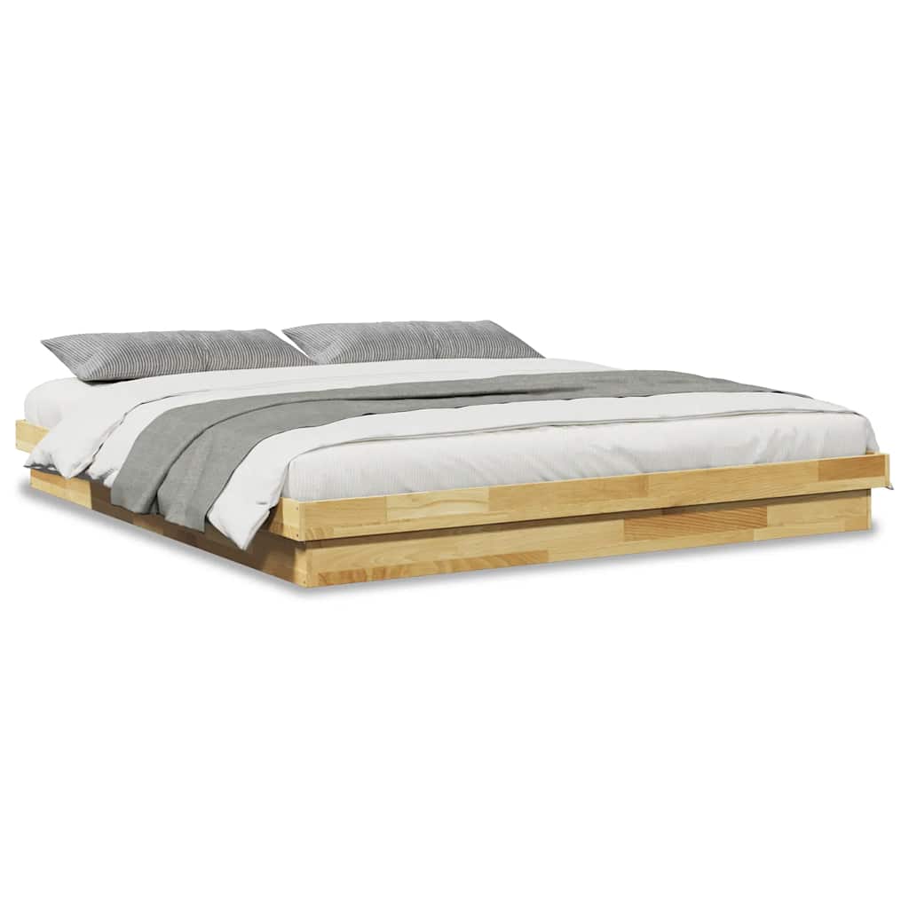 Sengeramme uten Madrass 180x200 cm Heltre Eik