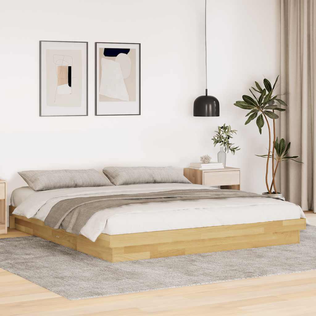 Sengeramme uten Madrass 180x200 cm Heltre Eik