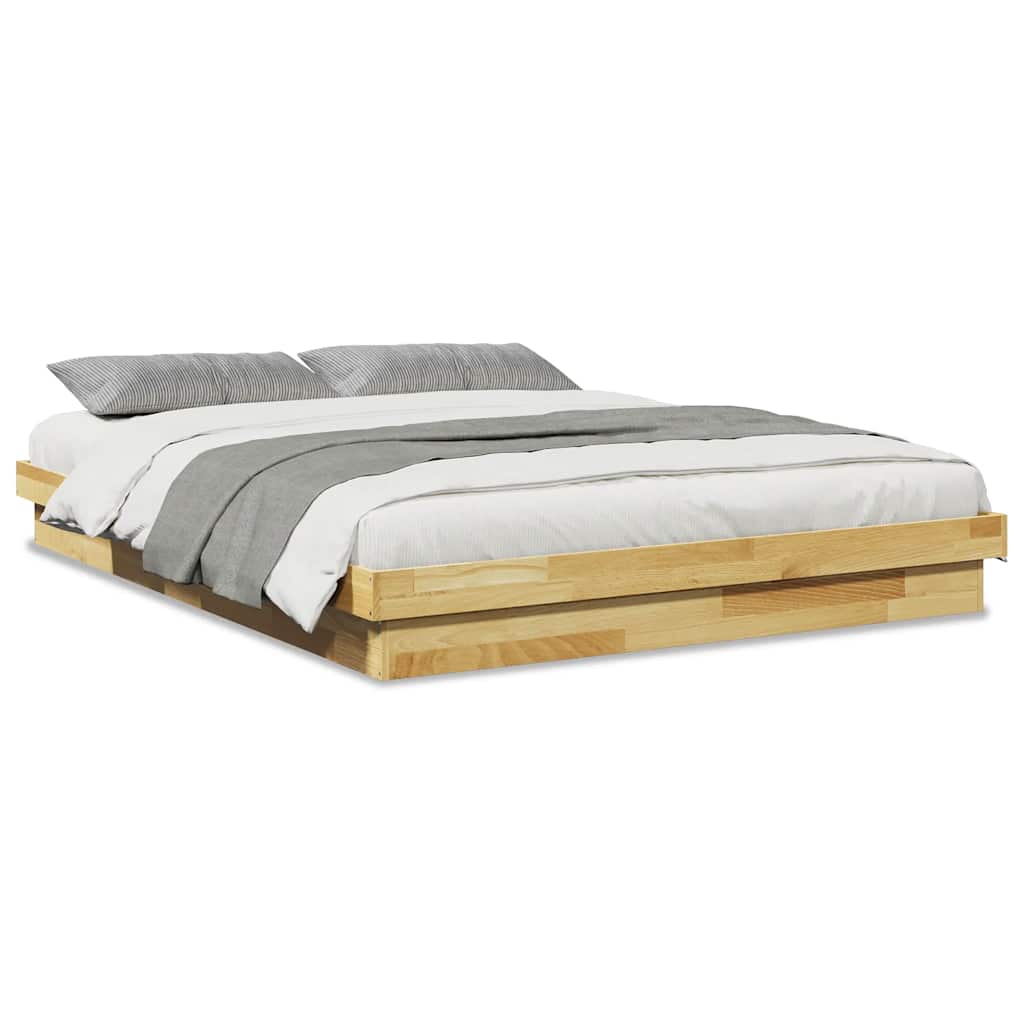 Sengeramme uten Madrass 150x200 cm Heltre Eik