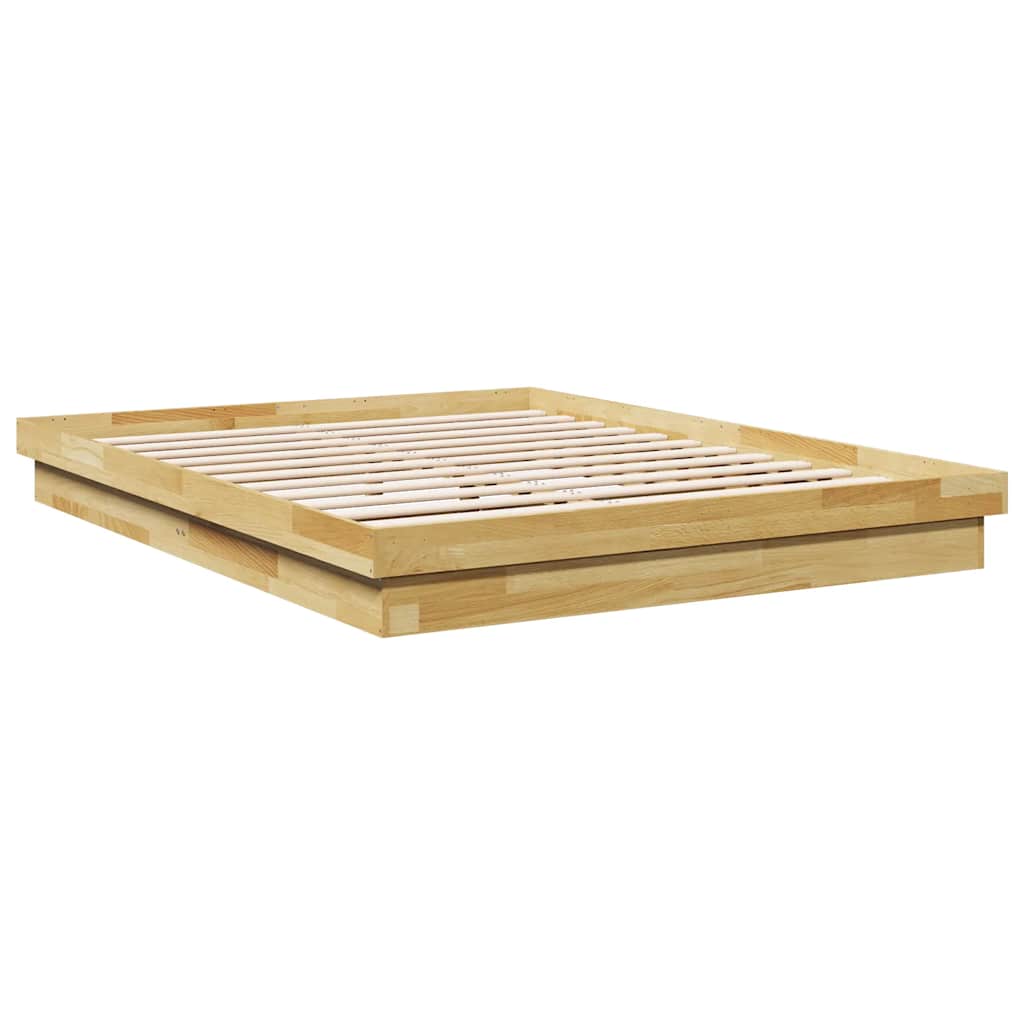 Sengeramme uten Madrass 150x200 cm Heltre Eik