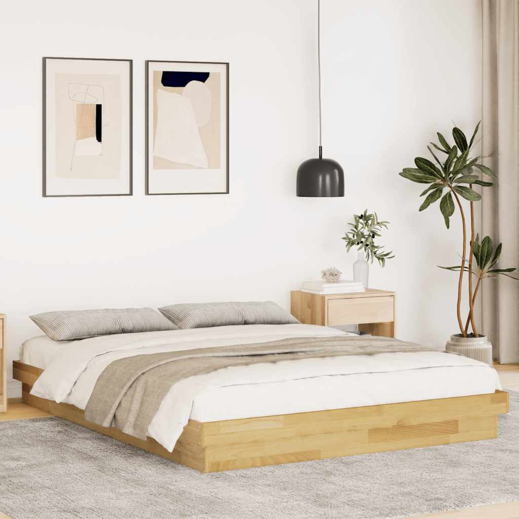 Sengeramme uten Madrass 140x200 cm Heltre Eik