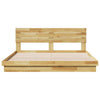 Sengeramme med sengegavl uten madrass 180x200 cm Heltre Eik