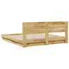 Sengeramme med sengegavl uten madrass 180x200 cm Heltre Eik