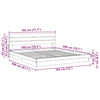 Sengeramme med sengegavl uten madrass 180x200 cm Heltre Eik