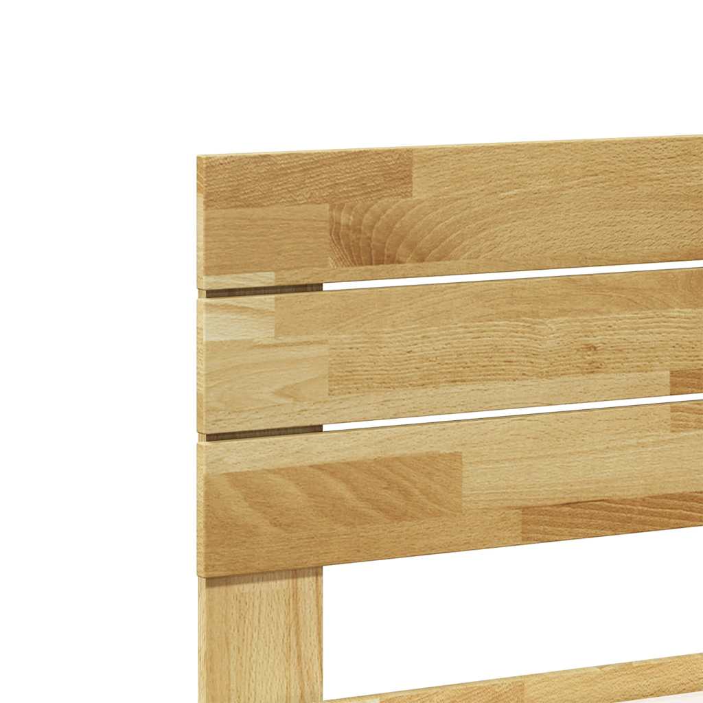 Sengeramme med sengegavl uten madrass 100x200 cm Heltre Eik