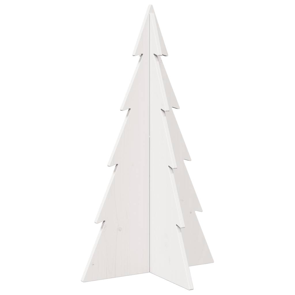 Juletre av tre til pynt hvit 80 cm heltre furu