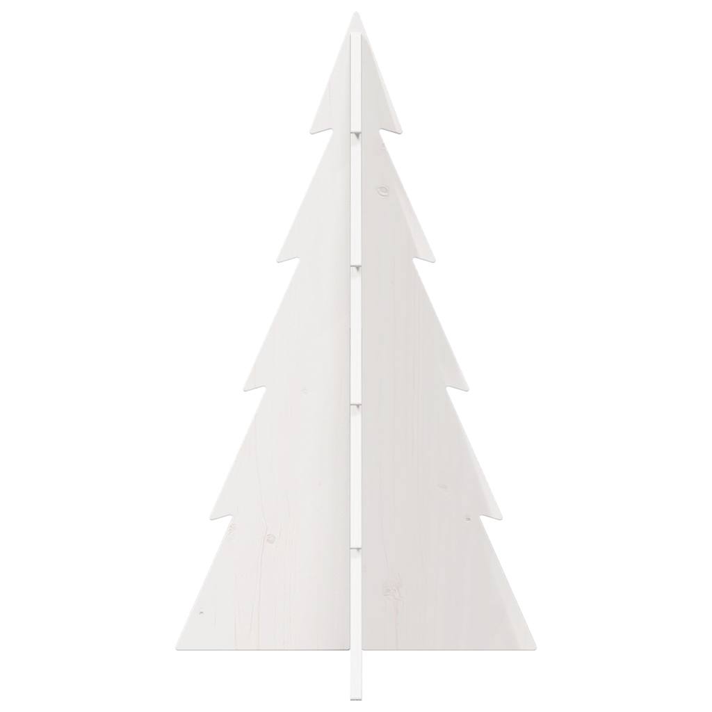 Juletre av tre til pynt hvit 80 cm heltre furu