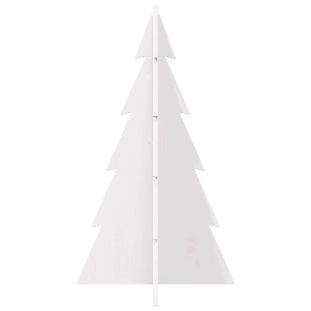 Juletre av tre til pynt hvit 80 cm heltre furu