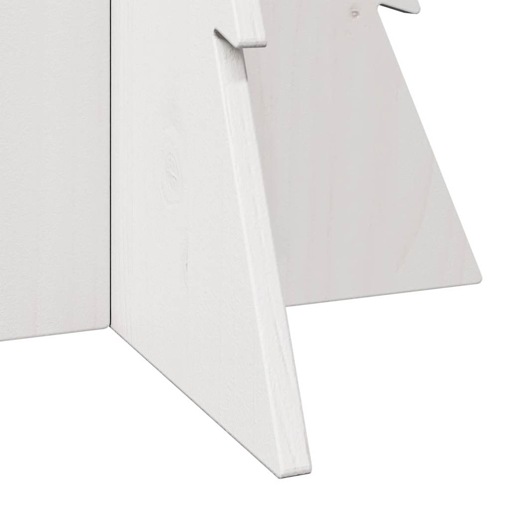 Juletre av tre til pynt hvit 80 cm heltre furu