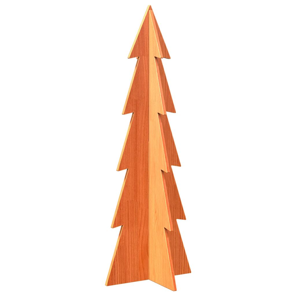 Juletre av tre til pynt voksbrun 112 cm heltre furu