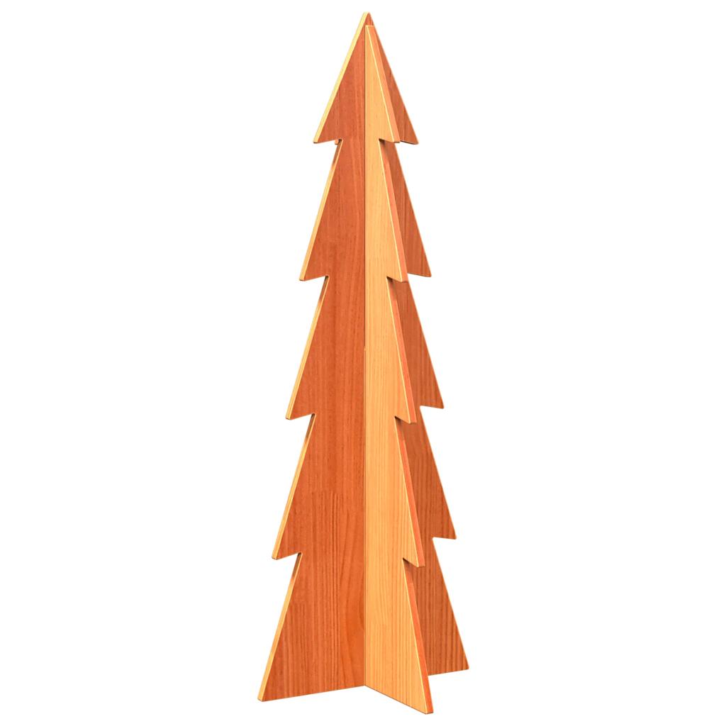 Juletre av tre til pynt voksbrun 112 cm heltre furu