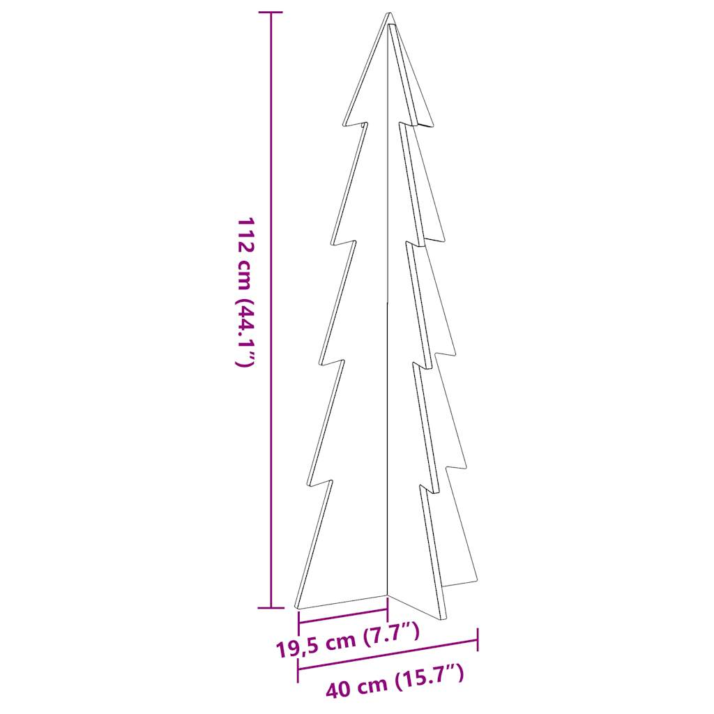 Juletre av tre til pynt voksbrun 112 cm heltre furu