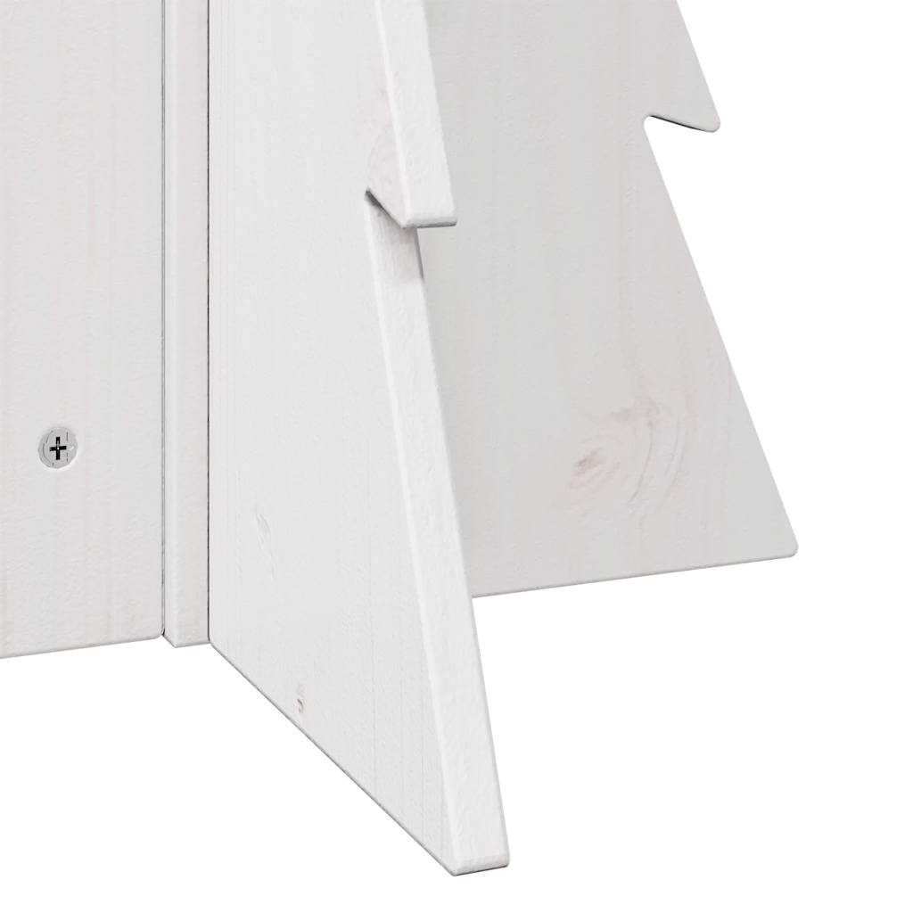 Juletre av tre til pynt hvit 69,5 cm heltre furu