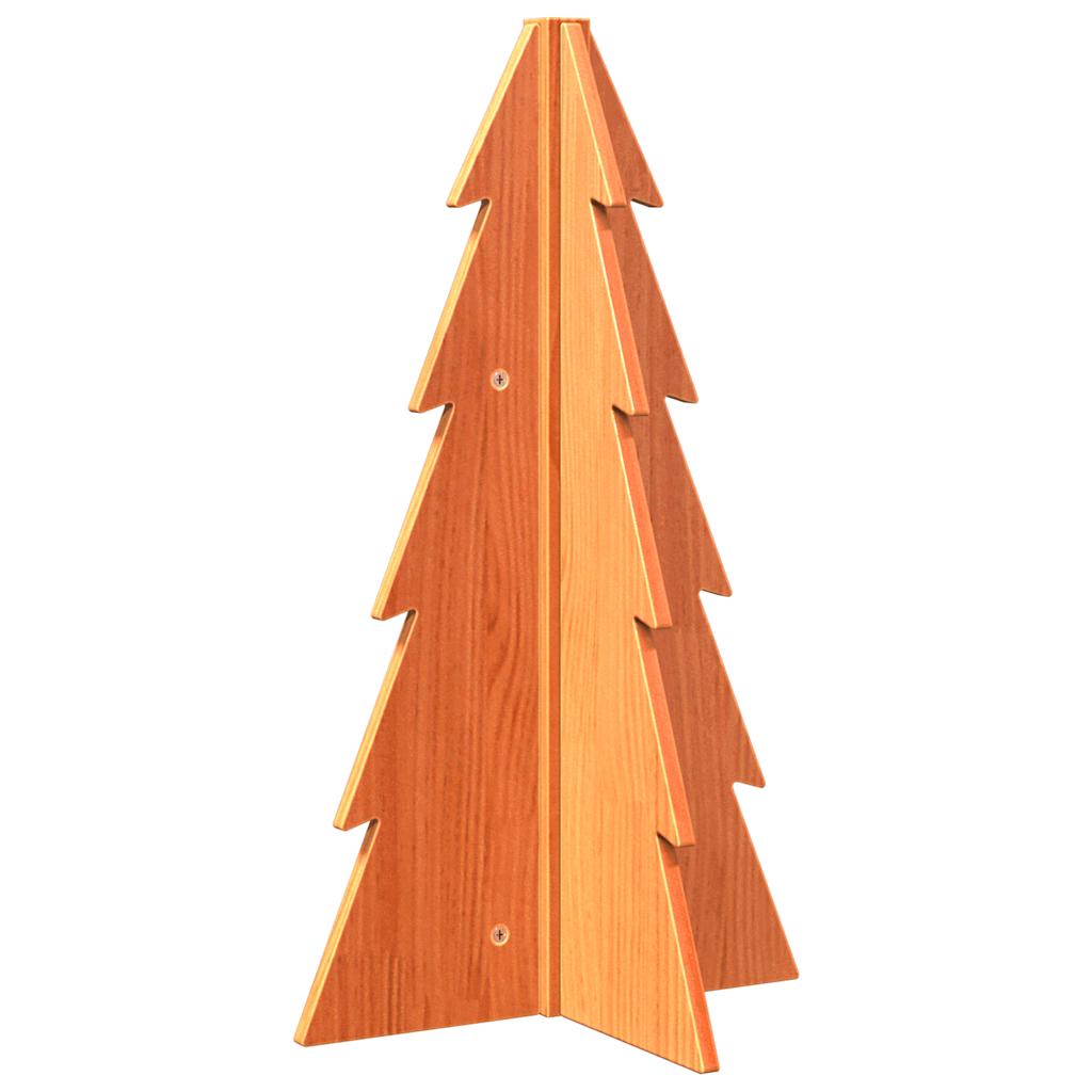 Juletre av tre til pynt voksbrun 69,5 cm heltre furu