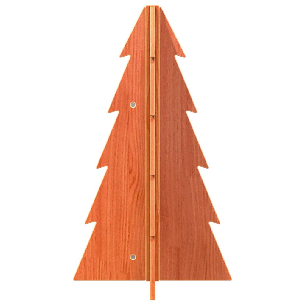 Juletre av tre til pynt voksbrun 69,5 cm heltre furu