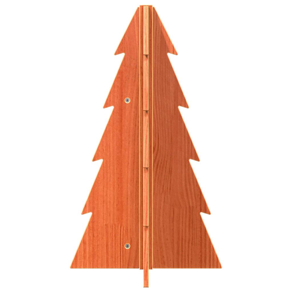 Juletre av tre til pynt voksbrun 69,5 cm heltre furu