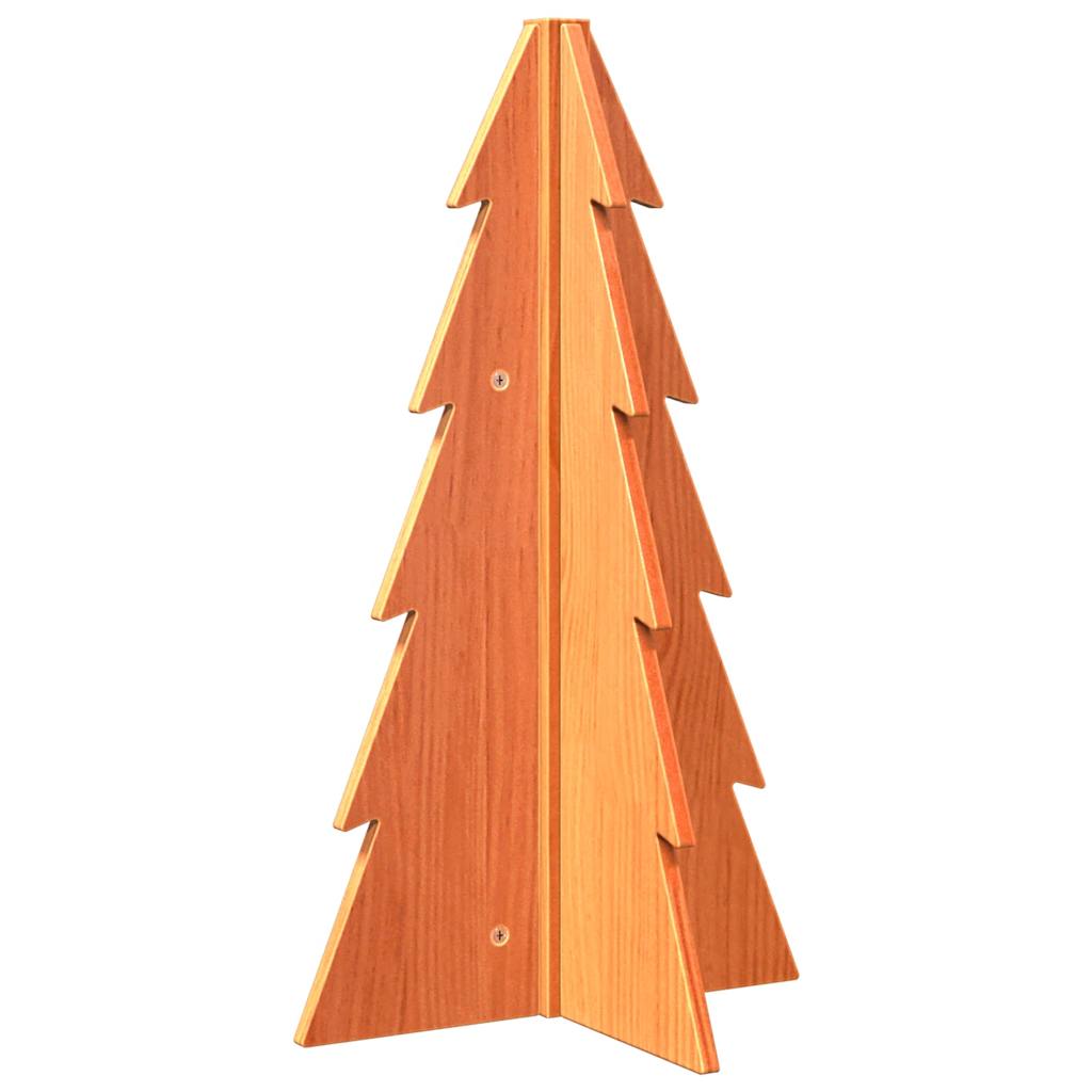 Juletre av tre til pynt voksbrun 69,5 cm heltre furu