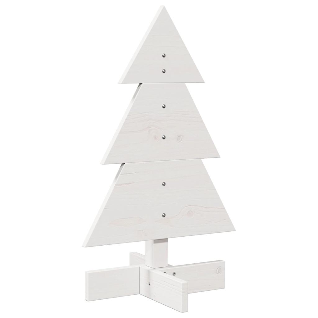 Juletre av tre til pynt hvit 60 cm heltre furu