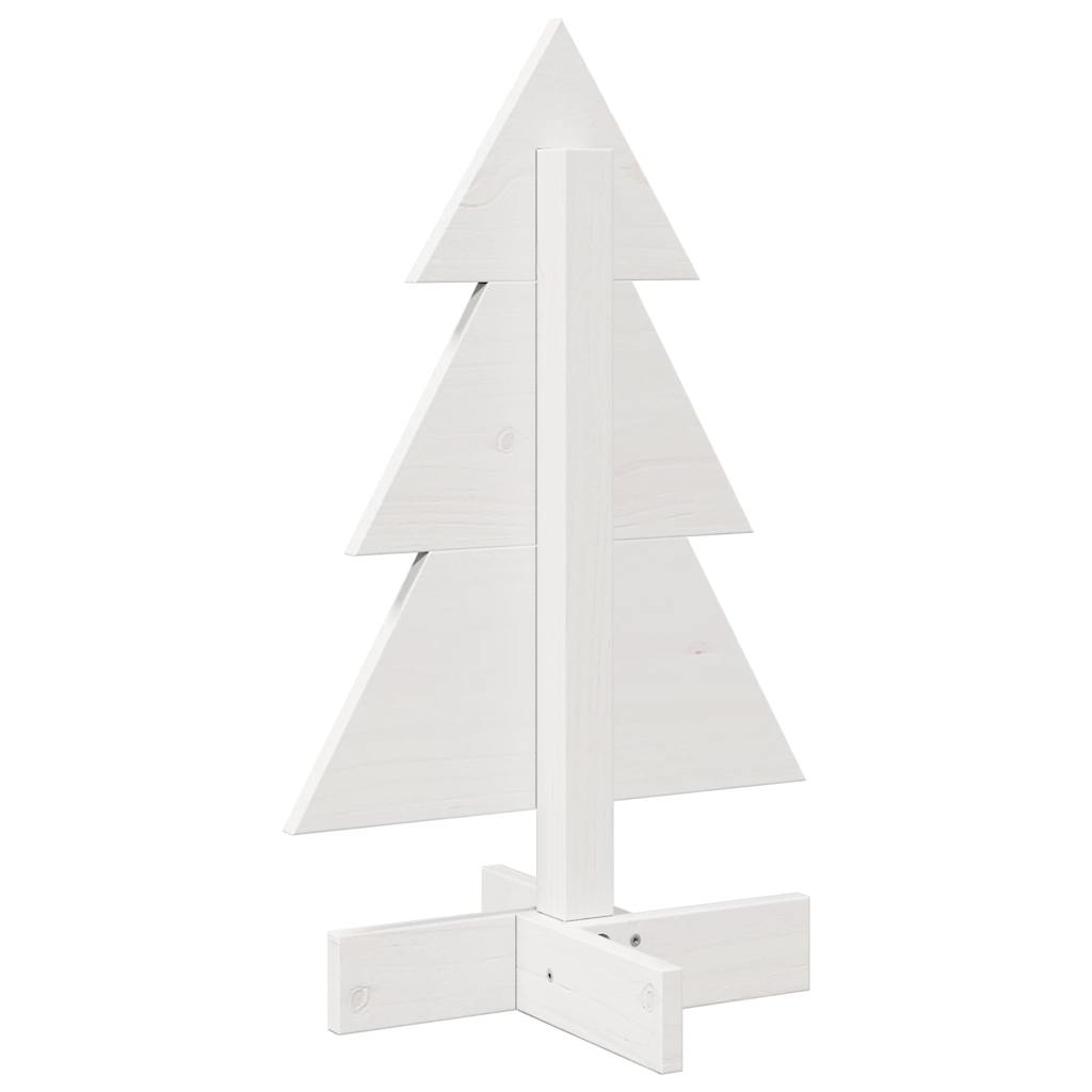 Juletre av tre til pynt hvit 60 cm heltre furu