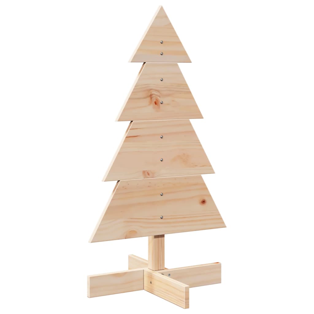 Juletre av tre til pynt 80 cm heltre furu