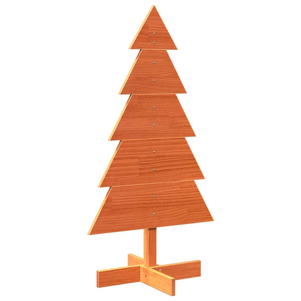 Juletre av tre til pynt voksbrun 100 cm heltre furu