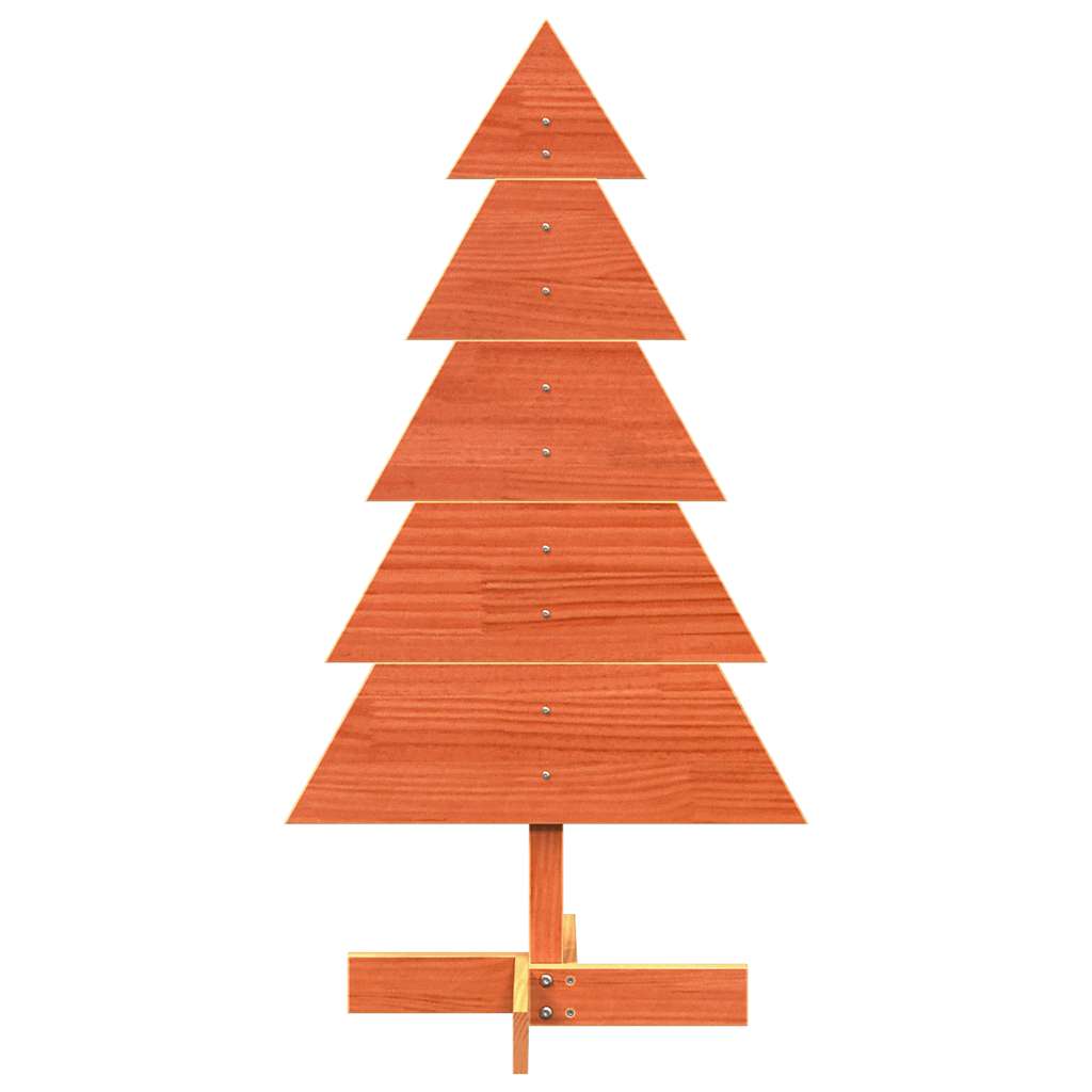 Juletre av tre til pynt voksbrun 100 cm heltre furu
