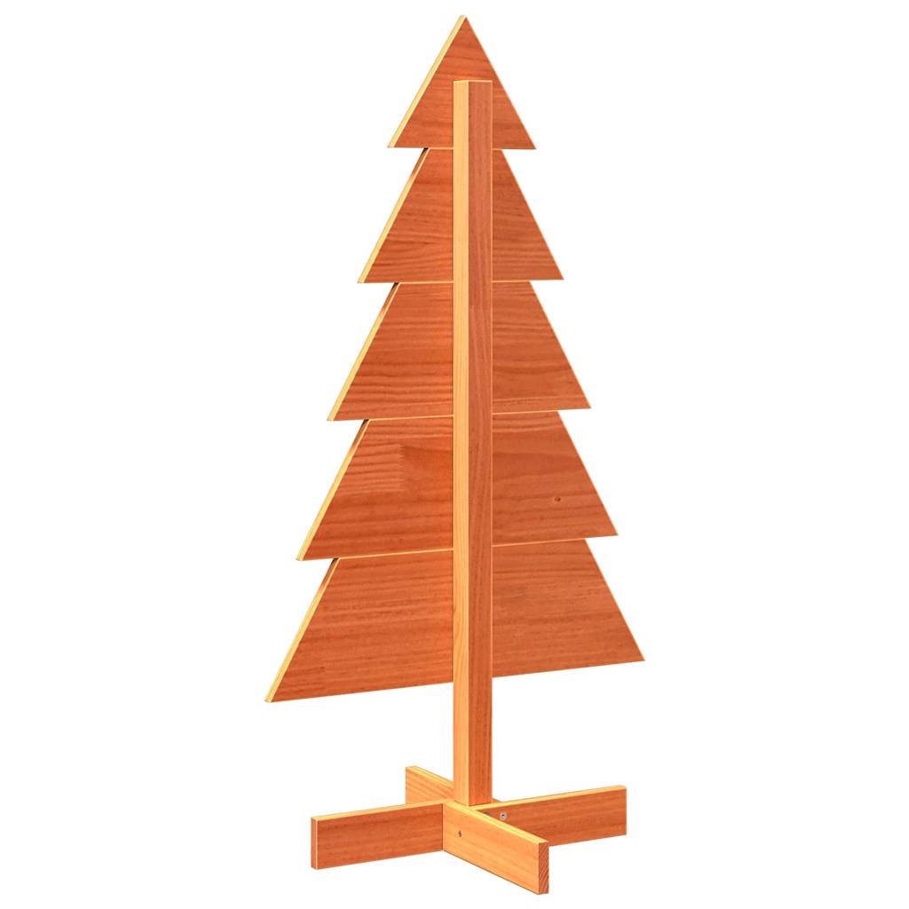 Juletre av tre til pynt voksbrun 100 cm heltre furu