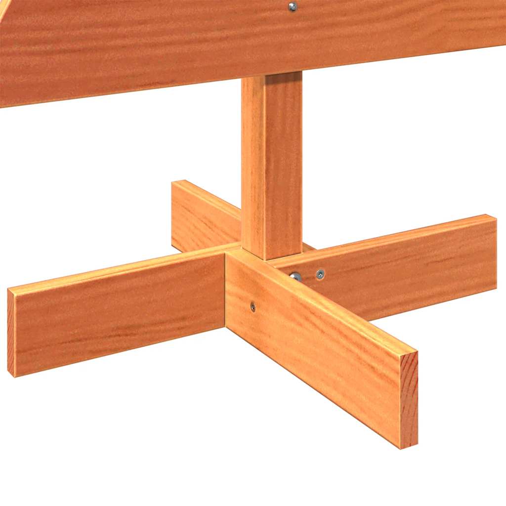 Juletre av tre til pynt voksbrun 100 cm heltre furu