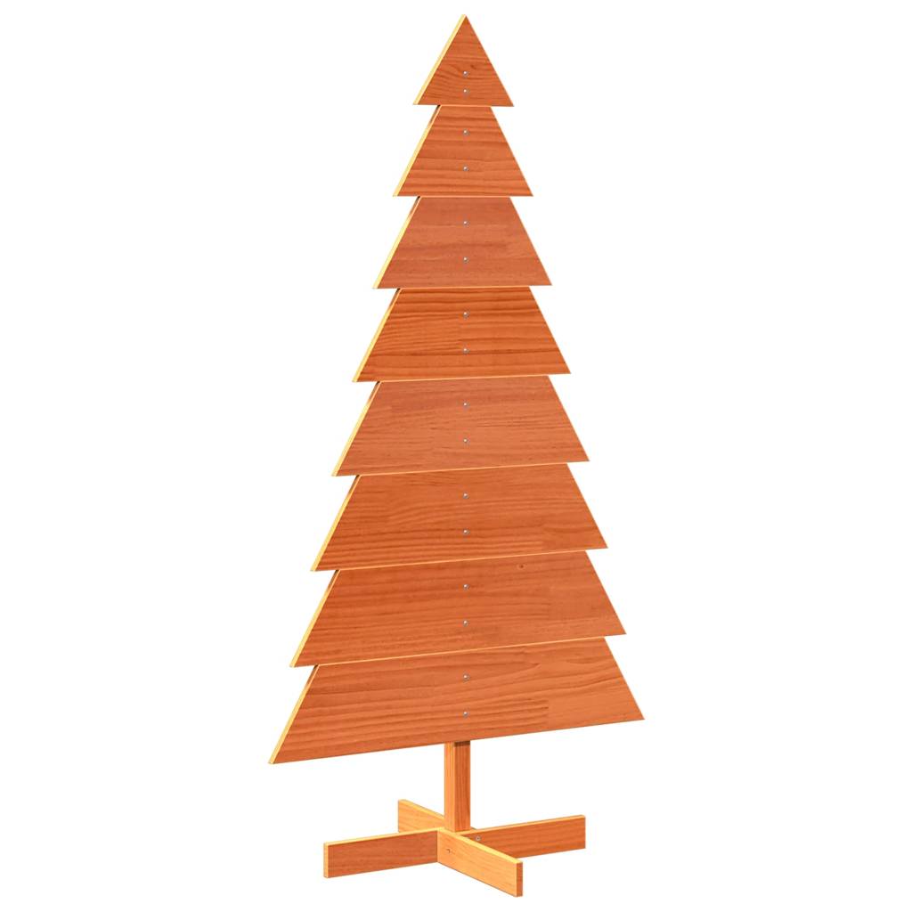 Juletre av tre til pynt voksbrun 150 cm heltre furu