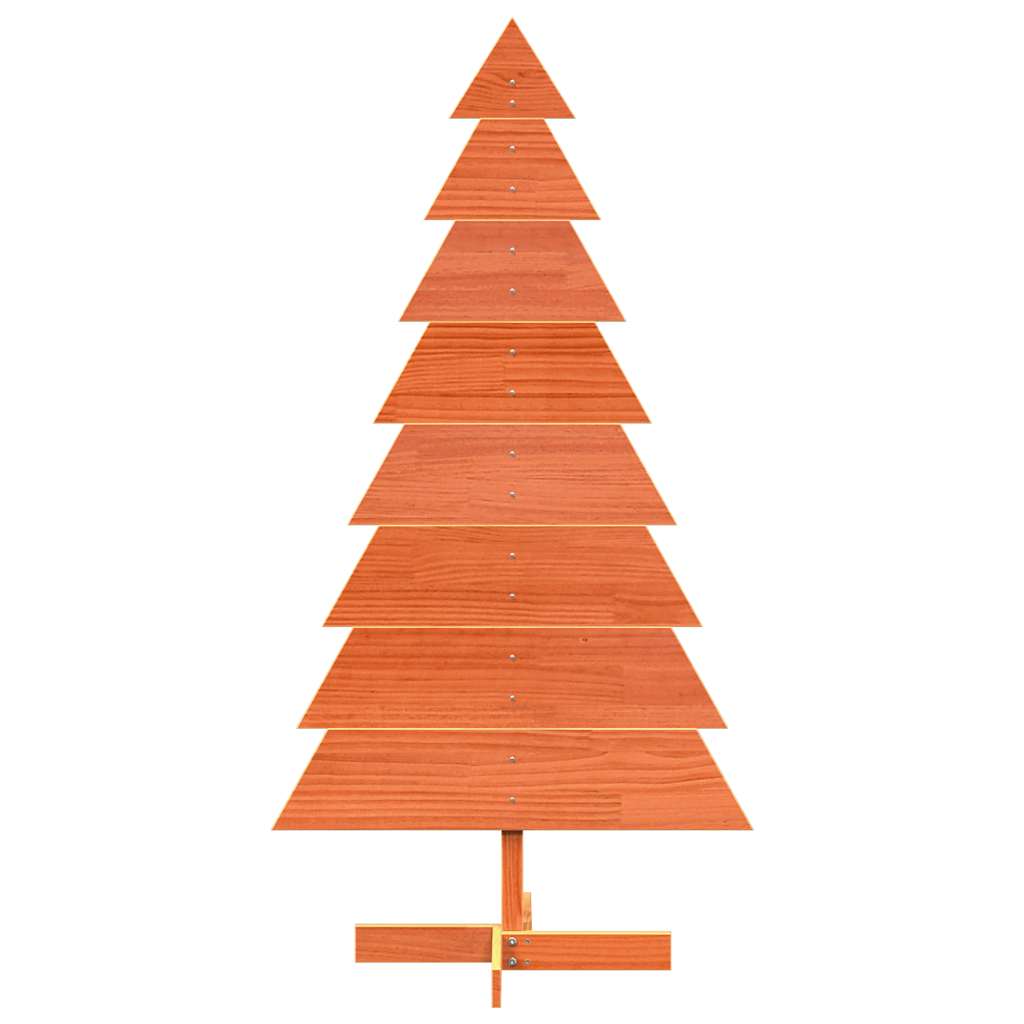 Juletre av tre til pynt voksbrun 150 cm heltre furu