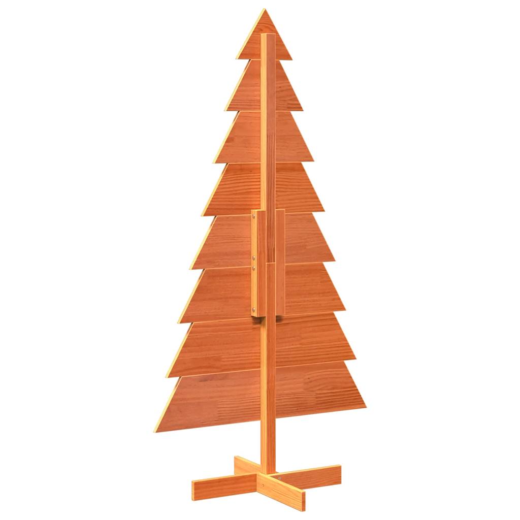 Juletre av tre til pynt voksbrun 150 cm heltre furu