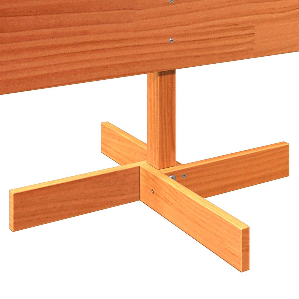 Juletre av tre til pynt voksbrun 150 cm heltre furu