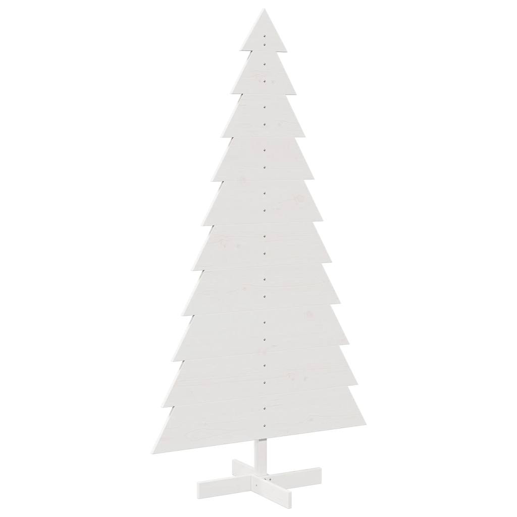 Juletre av tre til pynt hvit 180 cm heltre furu