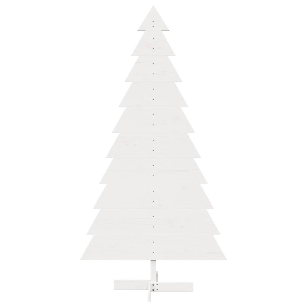 Juletre av tre til pynt hvit 180 cm heltre furu
