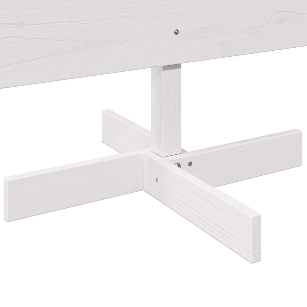 Juletre av tre til pynt hvit 180 cm heltre furu