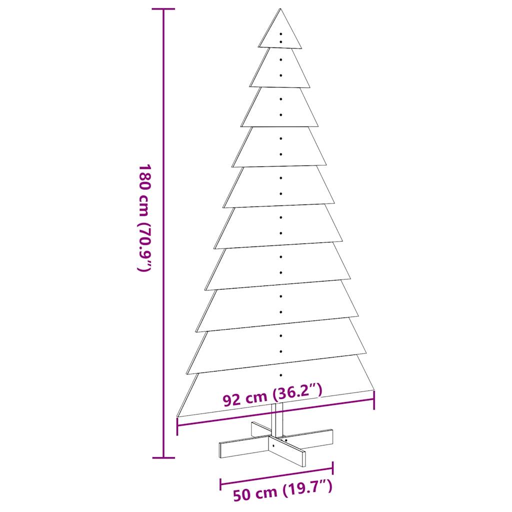 Juletre av tre til pynt hvit 180 cm heltre furu