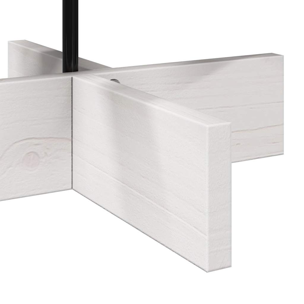 Juletre av tre til pynt hvit 80 cm heltre furu