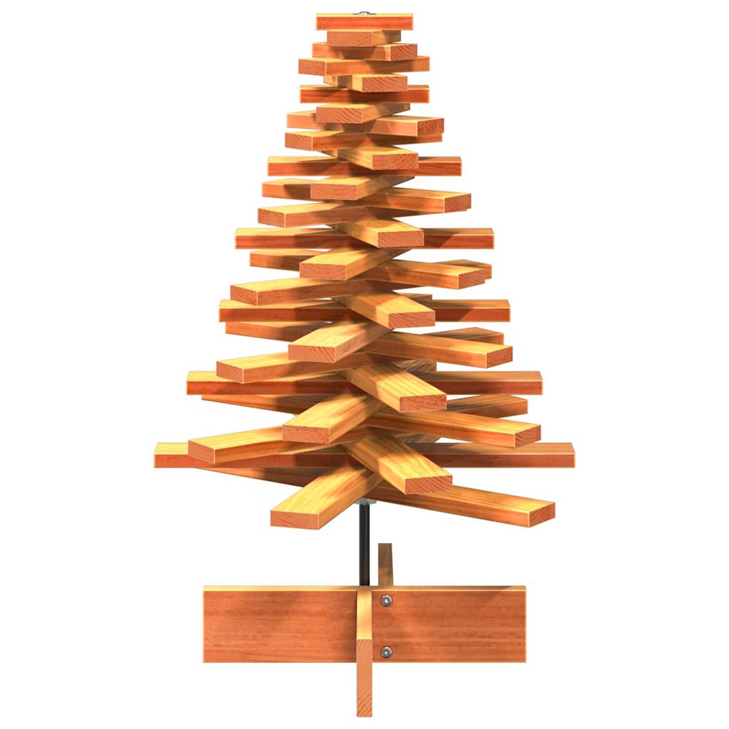 Juletre av tre til pynt voksbrun 80 cm heltre furu