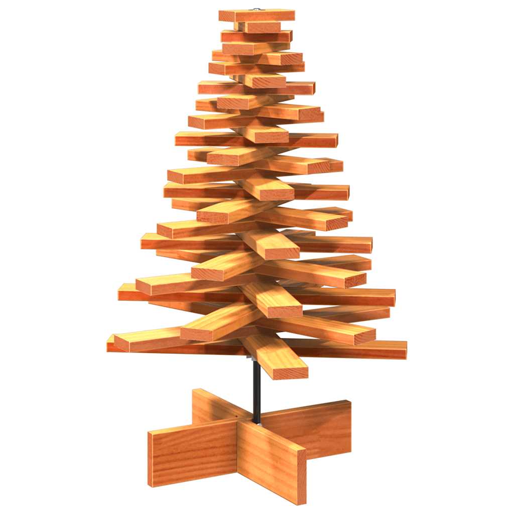 Juletre av tre til pynt voksbrun 80 cm heltre furu