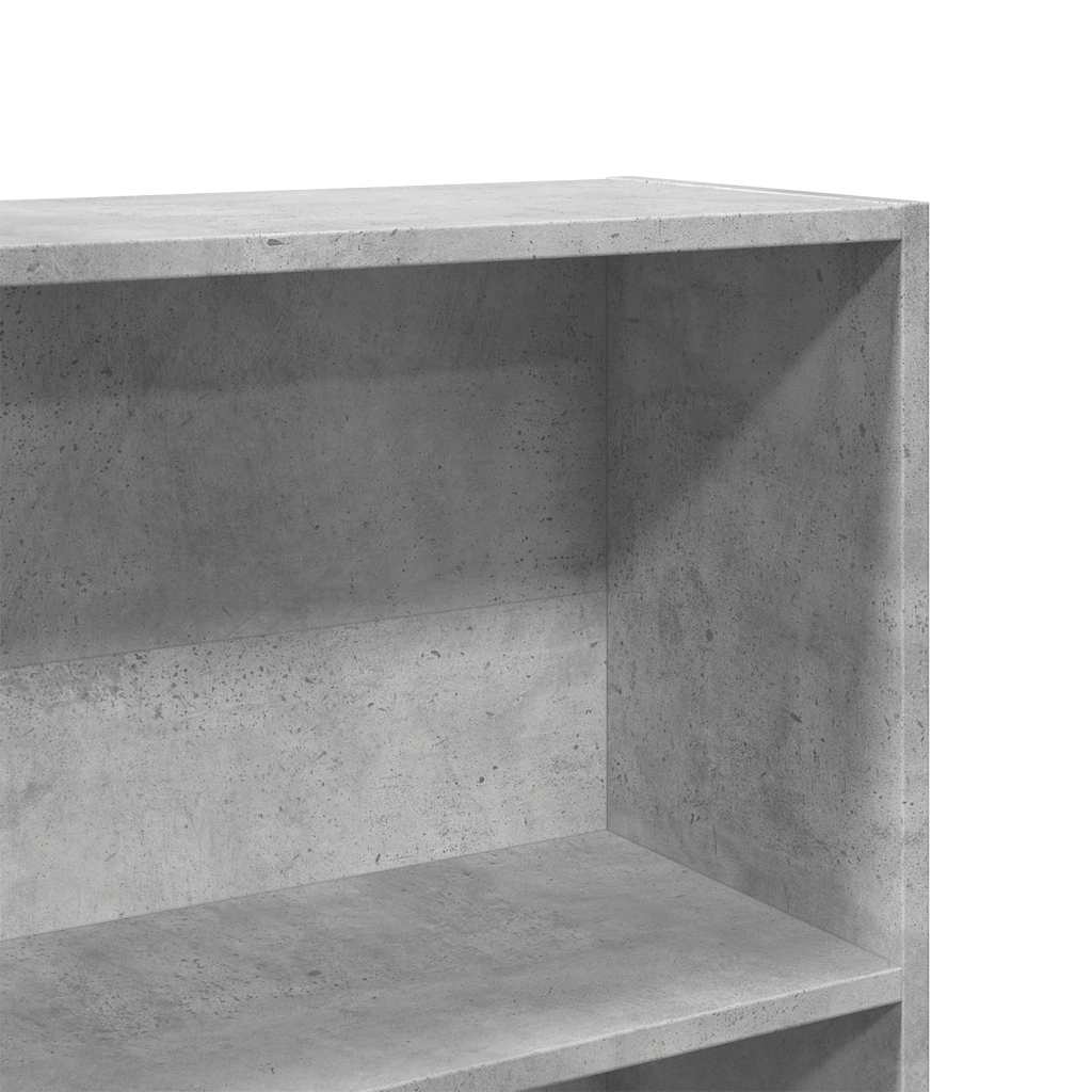 Bokhylle betonggrå 80x30x189 cm konstruert tre