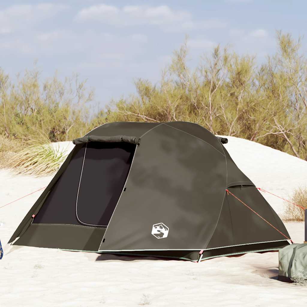 Campingtelt 3 personer brun vanntett