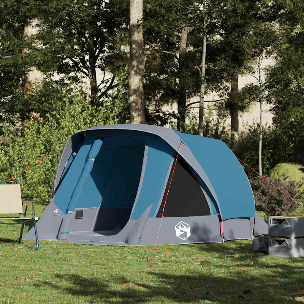 Campingtelt 4 personer blå vanntett