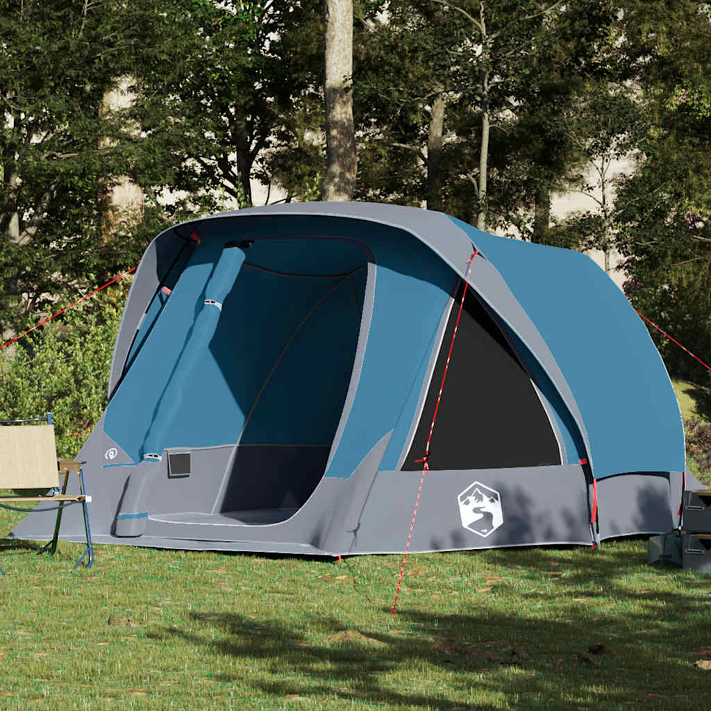 Campingtelt 6 personer blå vanntett
