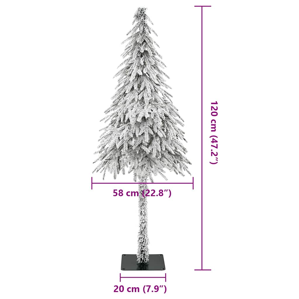 Kunstig juletre Hvit 58 x 58 x 120 cm Plast og metall