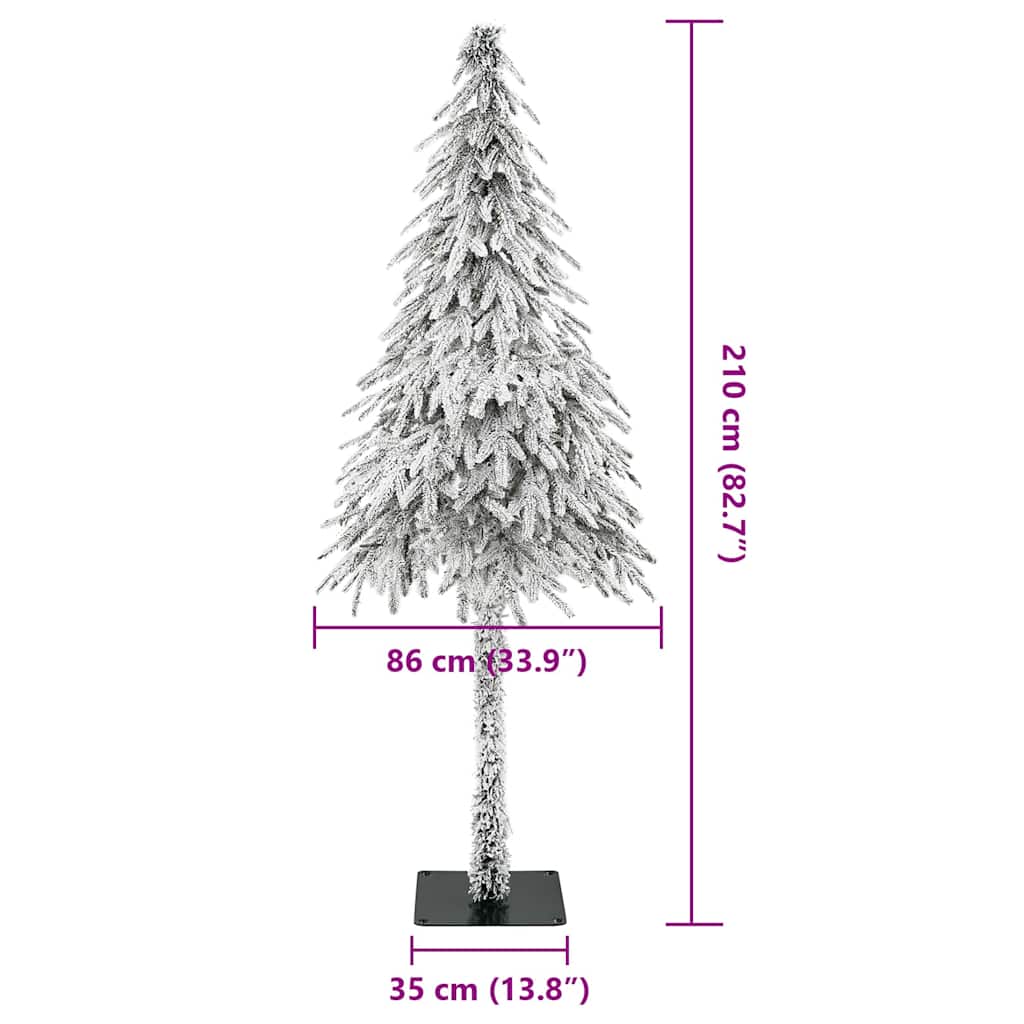 Kunstig juletre Hvit 86 x 86 x 210 cm Plast og metall