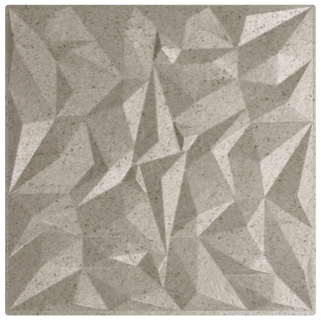 Veggpaneler 48 stk beton 50x50 cm XPS 12 m² ametyst