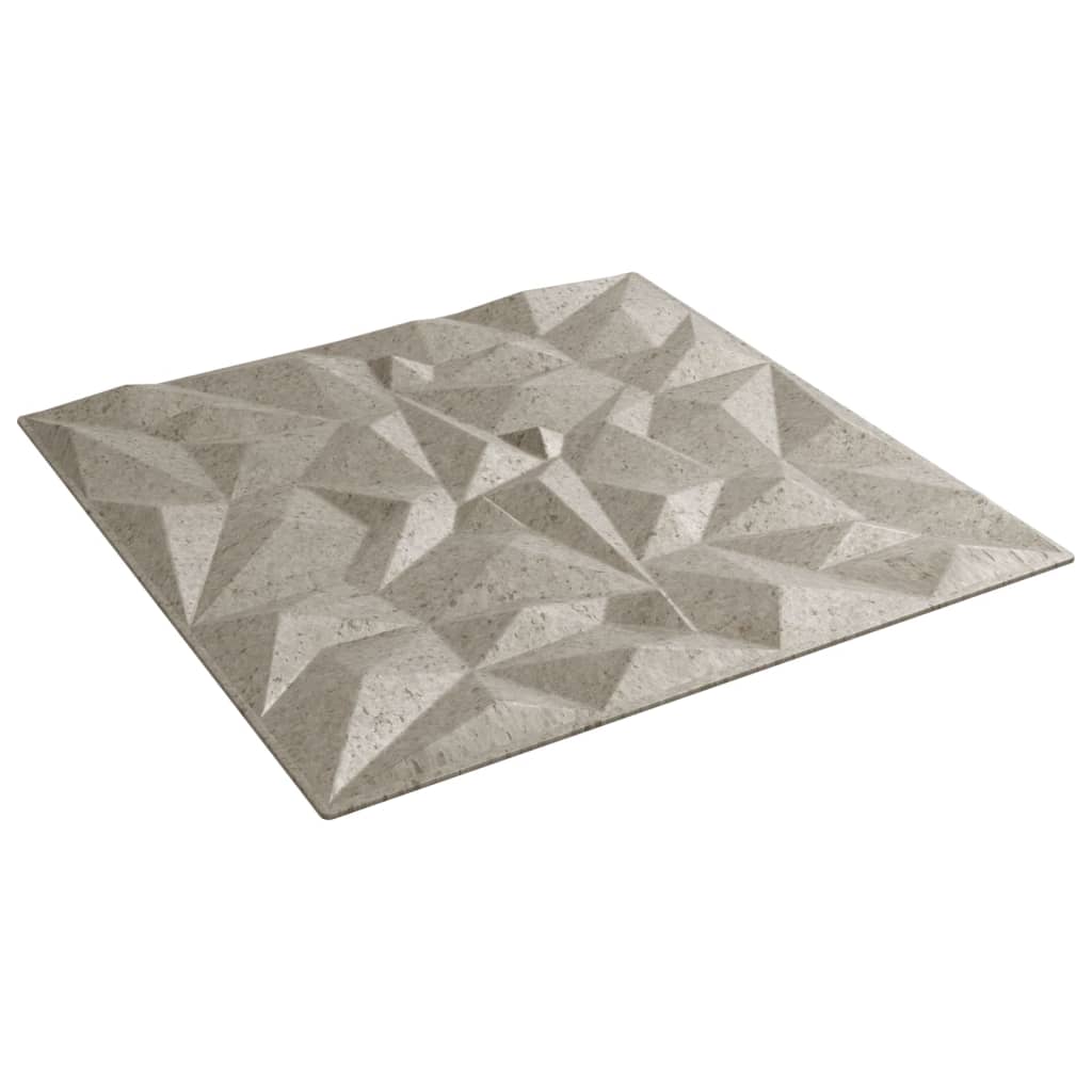 Veggpaneler 48 stk beton 50x50 cm XPS 12 m² ametyst