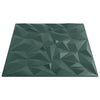 Veggpaneler 12 stk grønn 50x50 cm XPS 3 m² ametyst