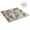 Veggpaneler 12 stk beton 50x50 cm XPS 3 m² diamant